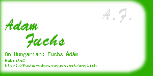 adam fuchs business card